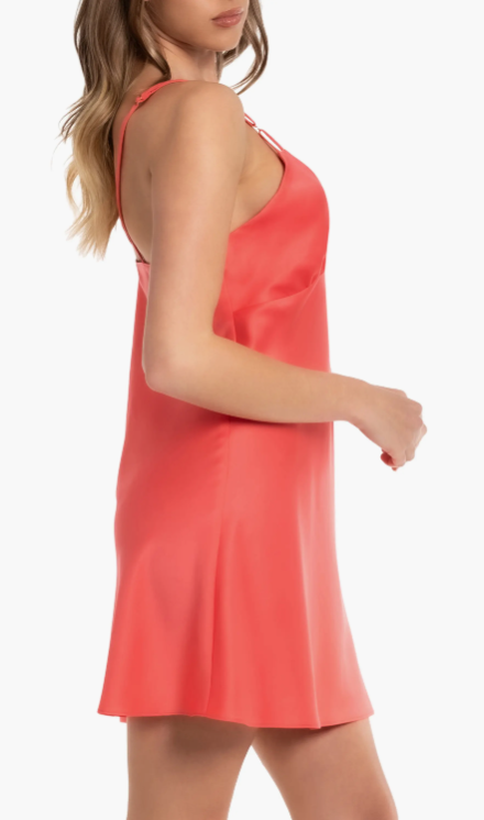 Indy Chemise In Coral - Midnight Bakery