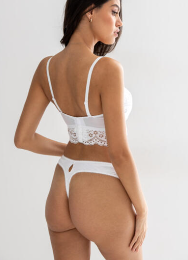 Swoon Thong In White - Pour Moi