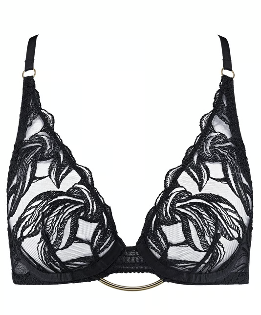 Into The Groove Underwired Triangle Bra In Black - Aubade