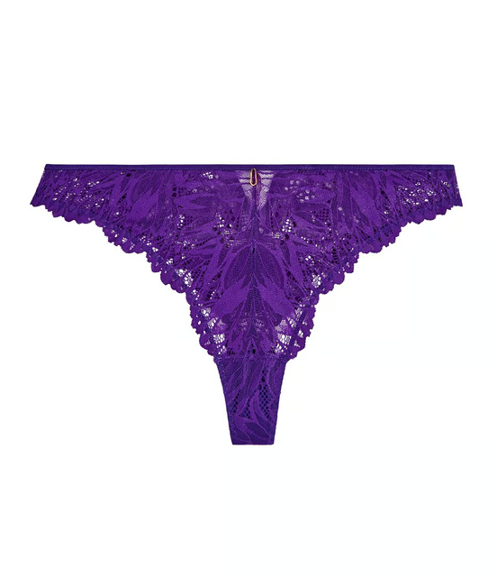 Flowermania Thong In Poison Purple - Aubade