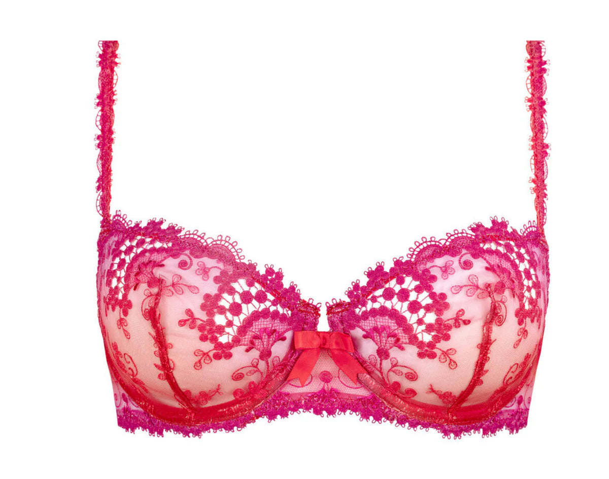 Wish Half Cup Bra In Rainbow Red - Simone Perele