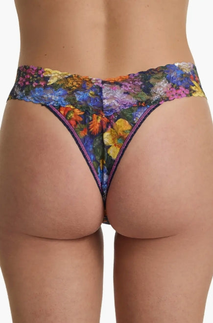 Original Rise Signature Lace Thong In Impressionist - Hanky Panky