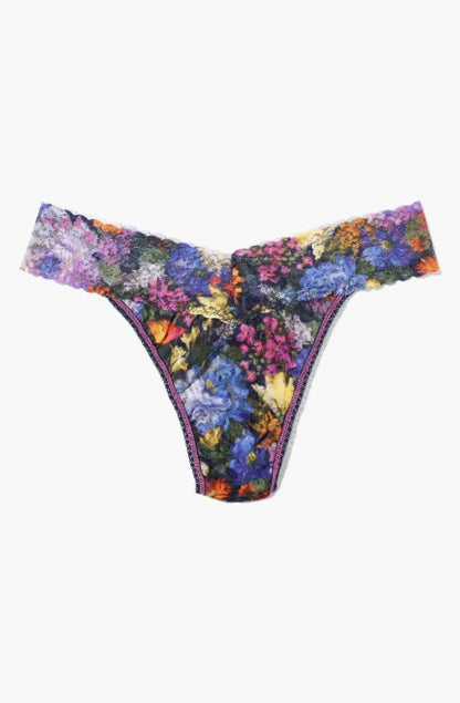 Original Rise Signature Lace Thong In Impressionist - Hanky Panky