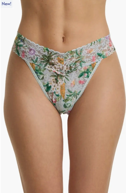 Original Rise Signature Lace Thong In Floriculture - Hanky Panky