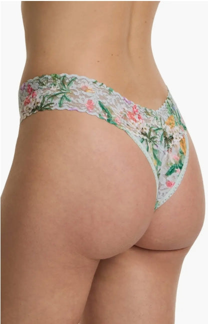 Original Rise Signature Lace Thong In Floriculture - Hanky Panky