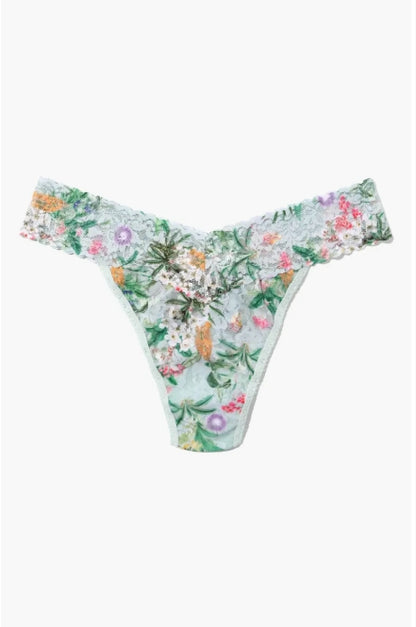 Original Rise Signature Lace Thong In Floriculture - Hanky Panky