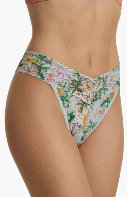 Original Rise Signature Lace Thong In Floriculture - Hanky Panky