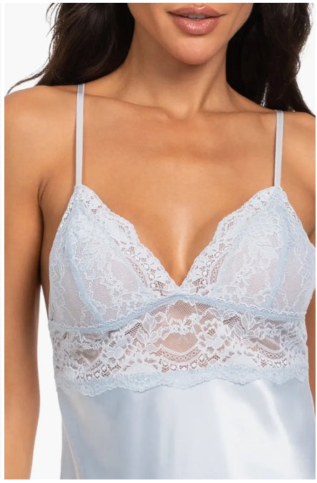 Annie Chemise In Pale Blue - In Bloom