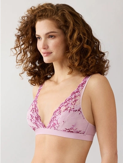 Embrace Lace Wirefree Bralette In Micro Chip Multi - Wacoal