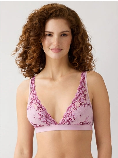 Embrace Lace Wirefree Bralette In Micro Chip Multi - Wacoal