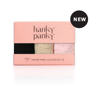 3 Low Rise Thongs in Basic Colors - Hanky Panky