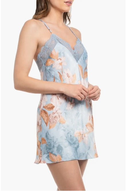 Carlie Chemise In Mineral Blue - In Bloom