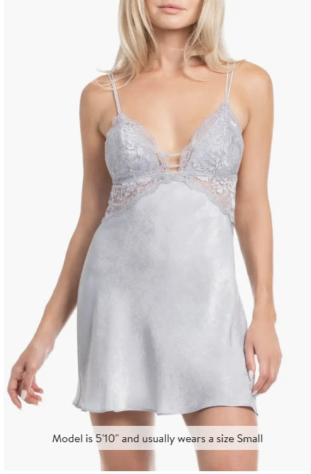 Silver Chemise In Silver - In Bloom