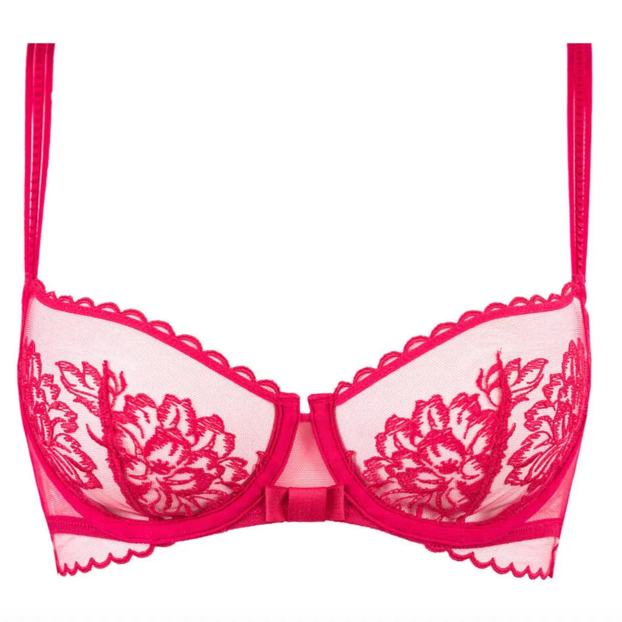 Romance Half Cup Bra In Cranberry - Simone Perele