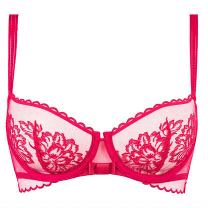 Romance Half Cup Bra In Cranberry - Simone Perele