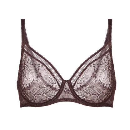 Comete Full Cup Support Bra In Dark Brown - Simone Perele
