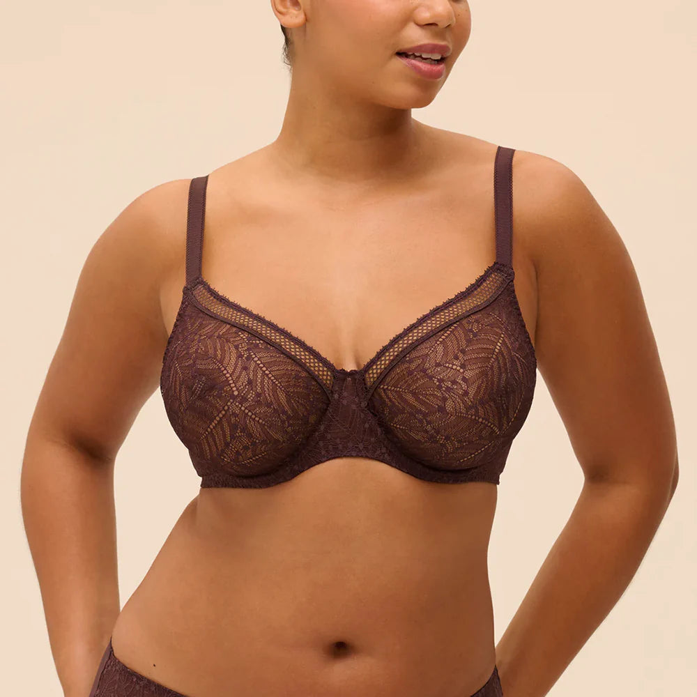 Comete Full Cup Support Bra In Dark Brown - Simone Perele