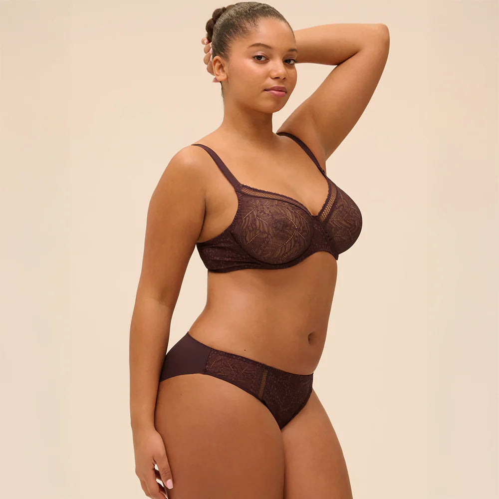 Comete Full Cup Support Bra In Dark Brown - Simone Perele