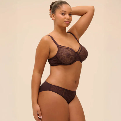 Comete Full Cup Support Bra In Dark Brown - Simone Perele