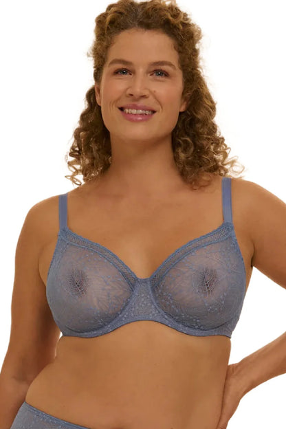 Comete Full Cup Support Bra In Chambray Blue - Simone Perele