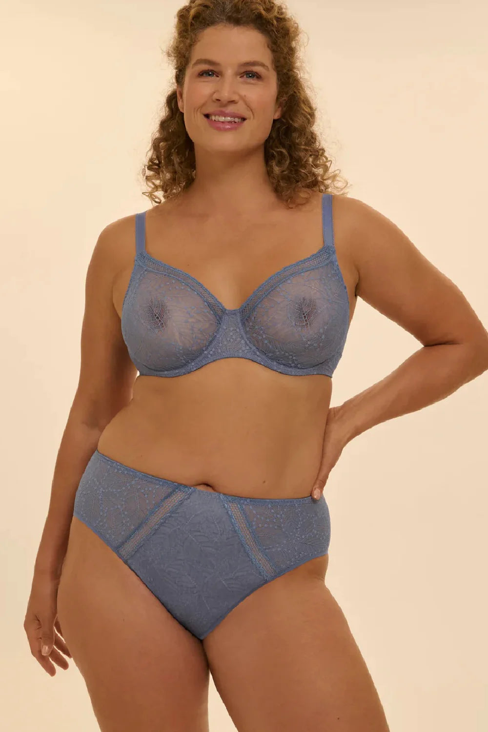 Comete Full Cup Support Bra In Chambray Blue - Simone Perele