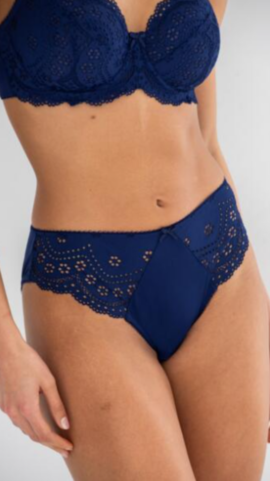 Swoon High-Waist Brief In Navy - Pour Moi