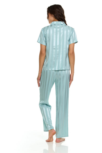 Angela PJ Set In Frosted Teal - Flora Nikrooz