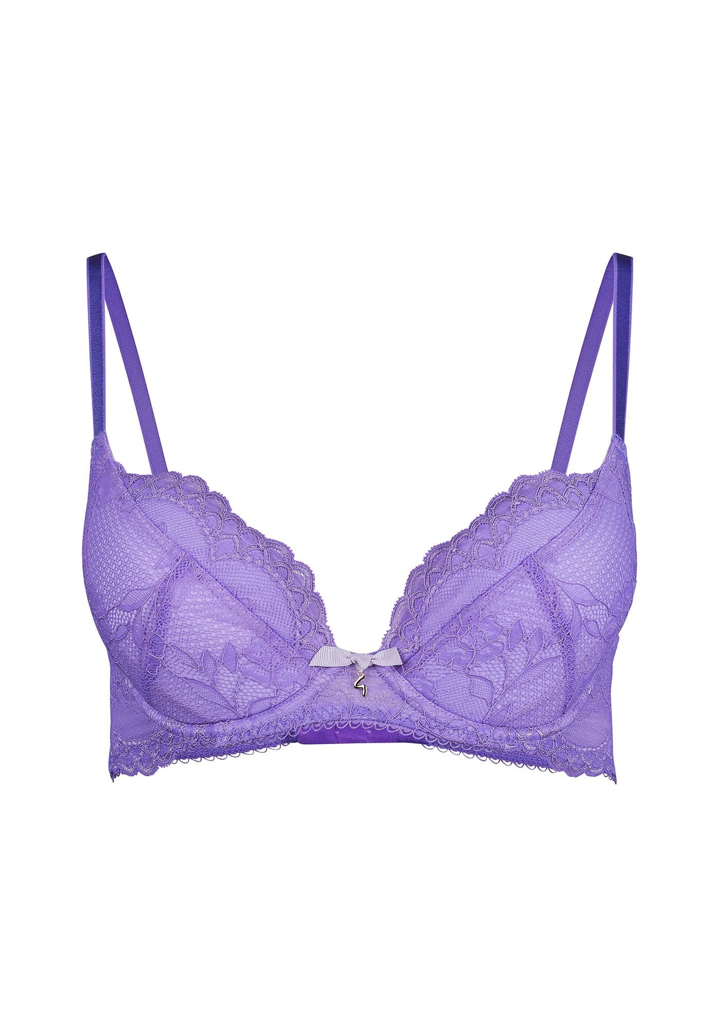 Superboost Lace Padded Plunge Bra In Purple Hebe - Gossard