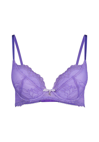 Superboost Lace Padded Plunge Bra In Purple Hebe - Gossard