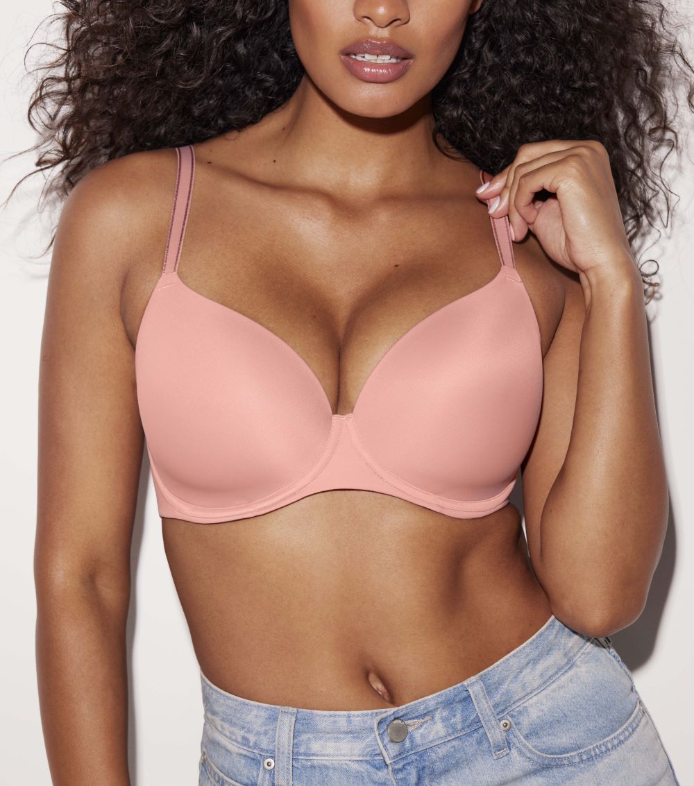 Undetected Molded Plunge T-Shirt Bra In Ash Rose - Freya