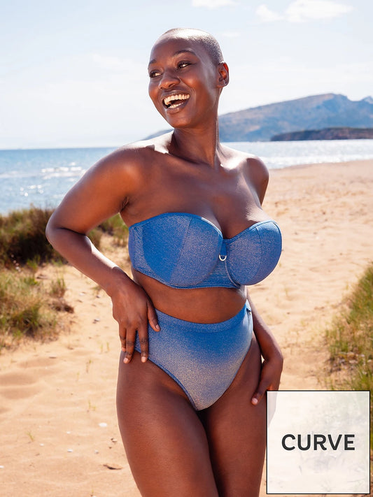 Sapphire Seas Bandeau Bikini Top - Curvy Kate