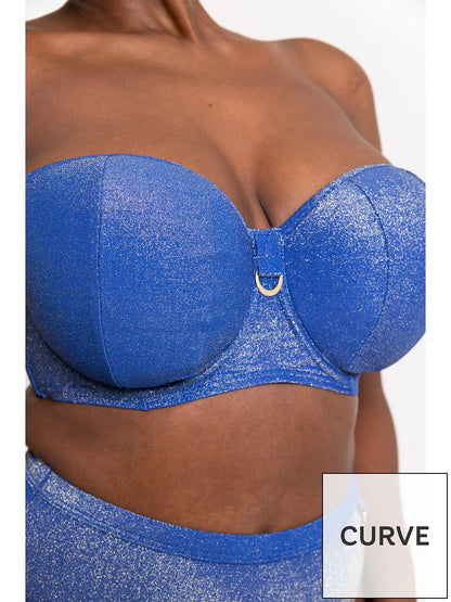 Sapphire Seas Bandeau Bikini Top - Curvy Kate