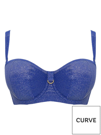 Sapphire Seas Bandeau Bikini Top - Curvy Kate
