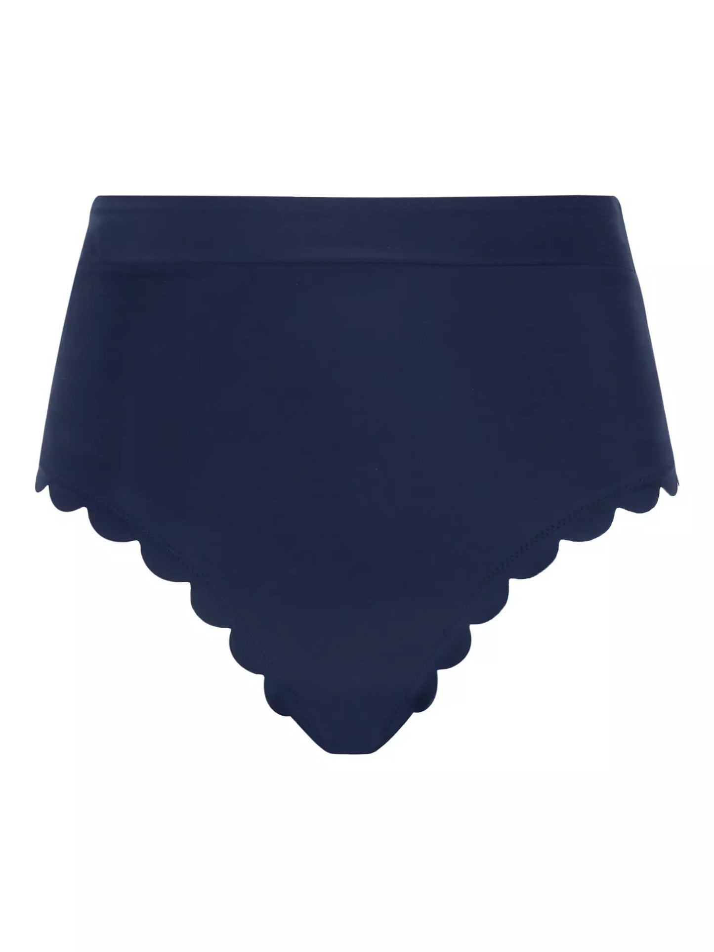 Signature Scallop High Waist Brief in Signature Ink Blue - Panache