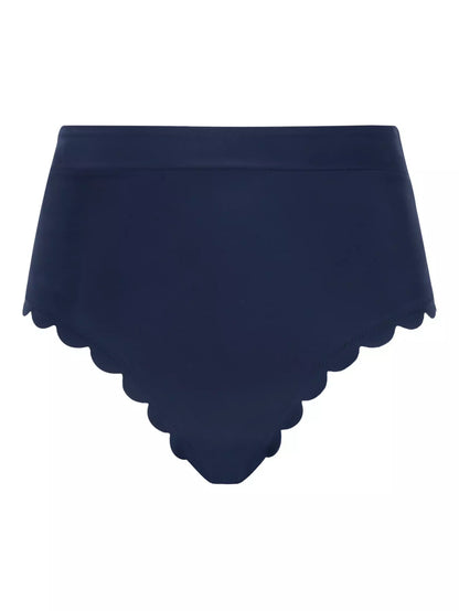 Signature Scallop High Waist Brief in Signature Ink Blue - Panache