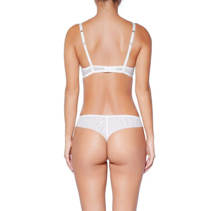 Winter Romance Thong In Floral White - Huit