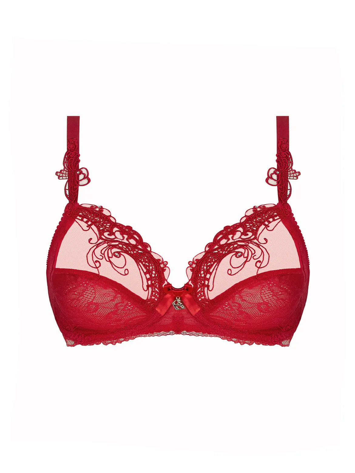 Soir De Venise 3 Parts Full Cup Bra In Rouge Venise - Lise Charmel