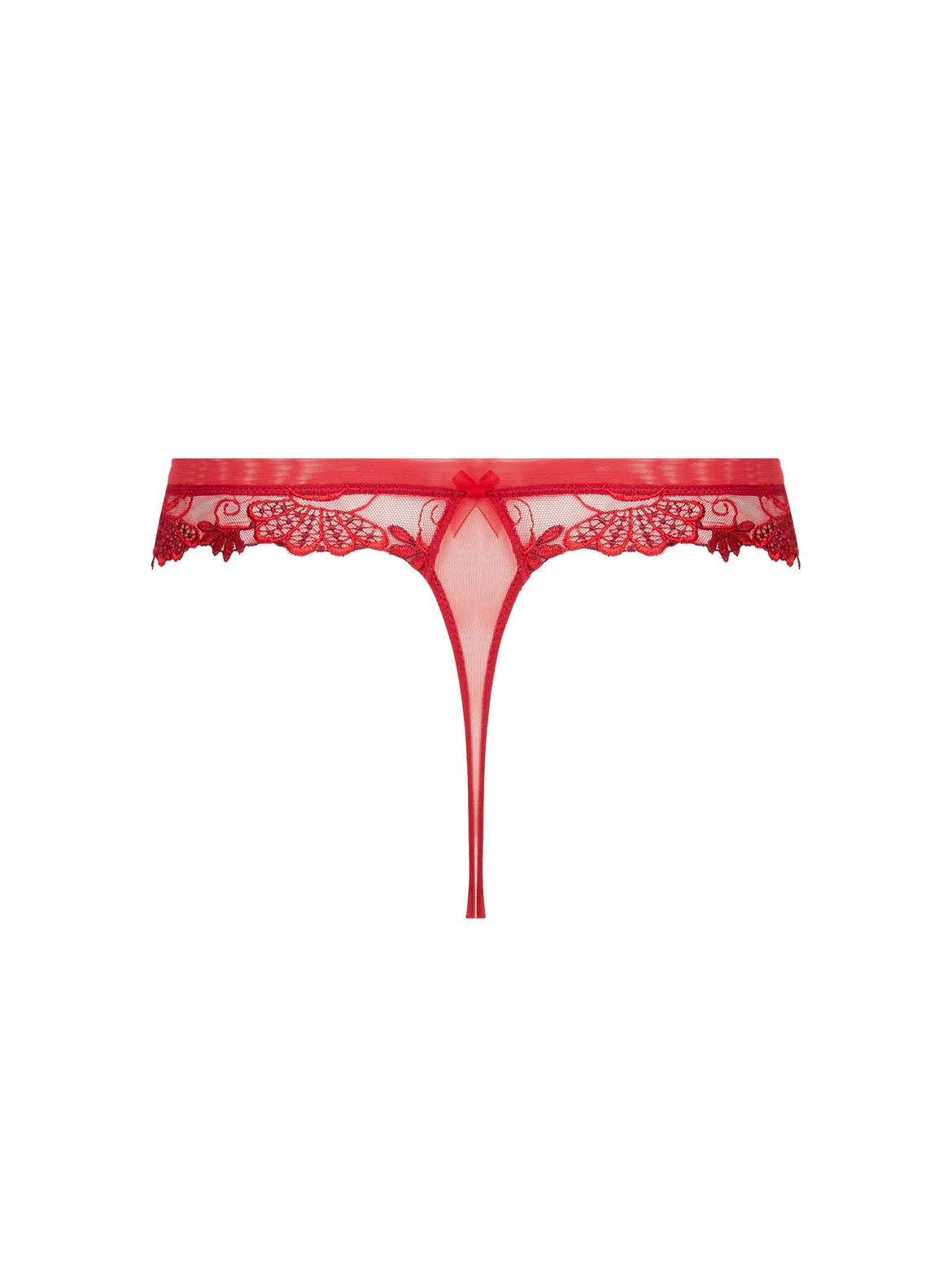 Dressing Floral Thong In Red - Lise Charmel