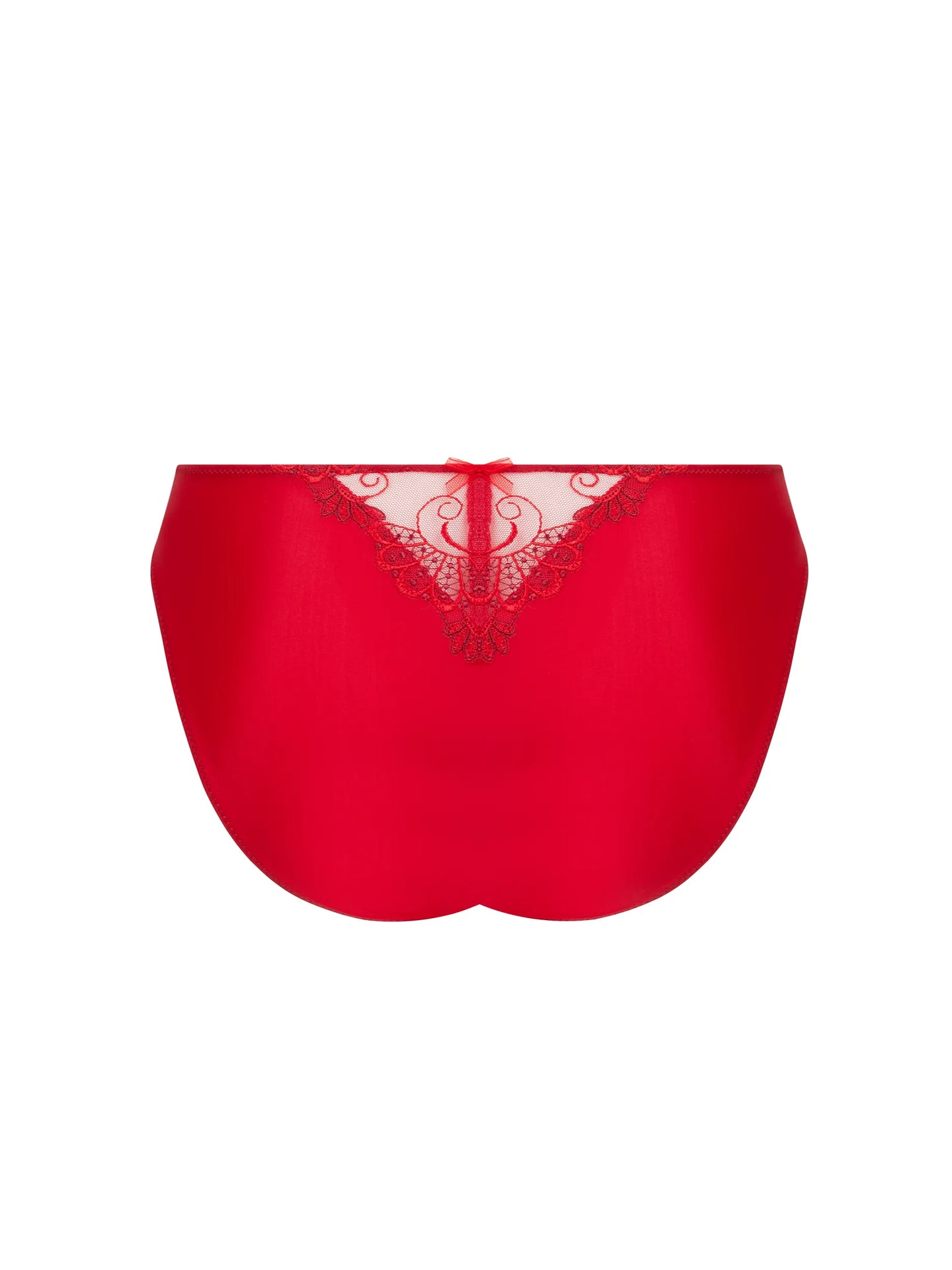 Dressing Floral Fancy Lace Brief In Red - Lise Charmel