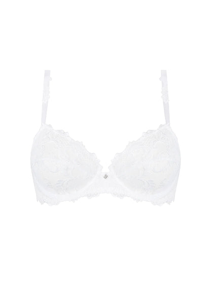 Dressing Floral Full Cup Bra In Blanc - Lise Charmel