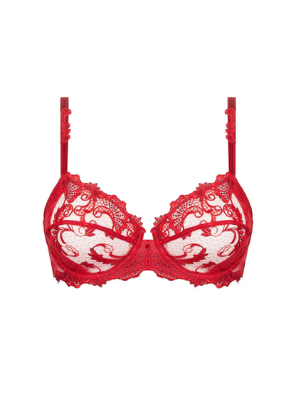 Dressing Floral Full Cup Bra In Red - Lise Charmel