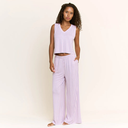Sundown Sanctuary V Tank Pant Set - Honeydew Intimates