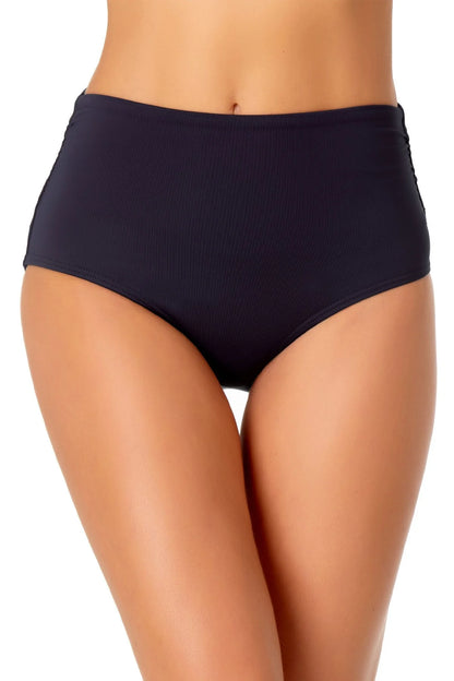 Convertible Shirred Bikini Bottom - Anne Cole