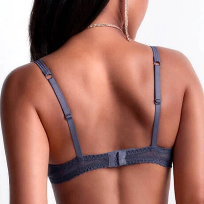 Vibes Lace Demi Cup Bra In Denim - Aubade