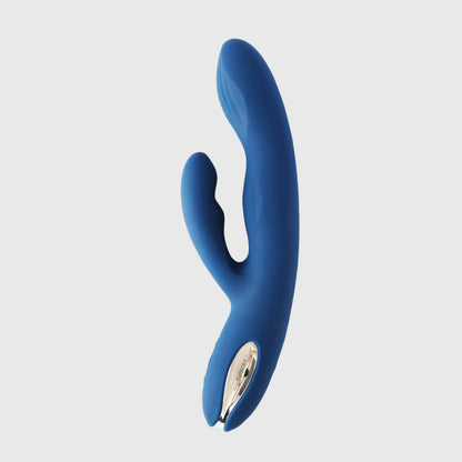 Aylin Powerful Pulsating Dual-Headed Vibrator In Dark Blue - Svakom