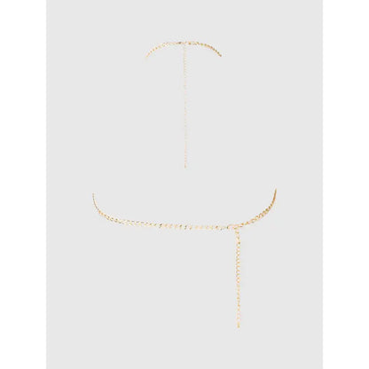 Chain Drape Bralette In Gold - House of Desire