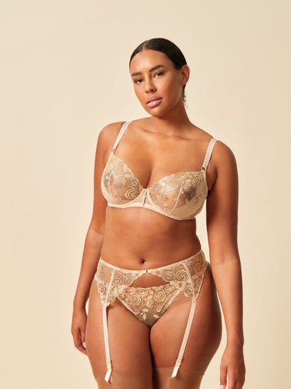 VIP Fleur D'Or Suspender In Gold - Gossard