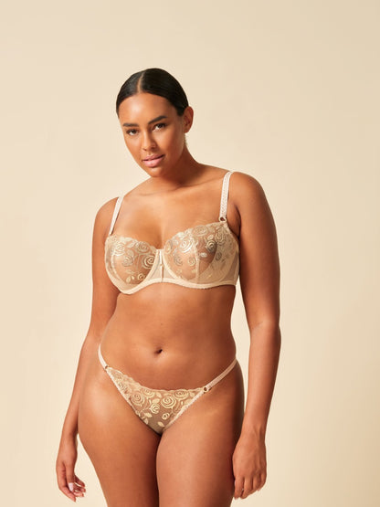 VIP Fleur D'Or Thong in Gold - Gossard