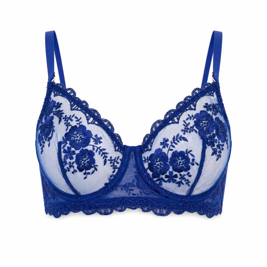 Parisienne Underwire Bra In Blue Electrique - Huit