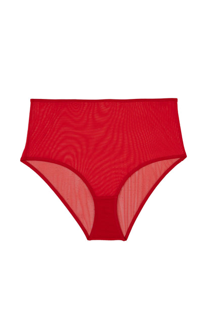 Annette Classic High Waist Brief In Red - Playful Promises